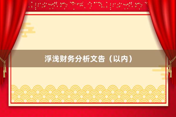 浮浅财务分析文告（以内）